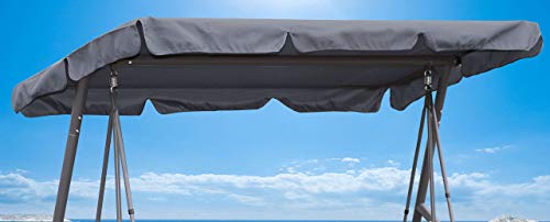 QUICK STAR - Copertura di Ricambio Universale per Dondolo a 3 posti, Grigio 145x210cm