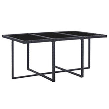 Tidyard Set da Pranzo da Giardino 11 pz con Cuscini in Polyrattan Nero,Set da Pranzo Giardino,Set di Mobili,per Balcone, Giardino o Terrazzo