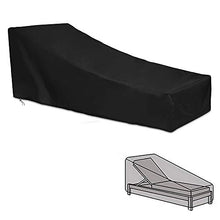 Amasawa Giardino Copertura per lettini Prendisole Traspirante Impermeabile in Tessuto Oxford 420D per Sedia a Sdraio Parasole Custodia Protettiva (Nero)