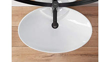 VBChome Lavabo in ceramica, 60 x 40 x 17 cm, design ovale, lavabo, per bagno, lavandino d'aspirazione, per ospiti, WC