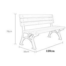 GaoF Panchina da terrazza panchina da Giardino da Giardino, Seduta da Giardino in ghisa da 2-3 posti per Esterni, Sedia da Portico in Legno massello anticorrosivo Resistente alle