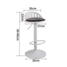 Multi Regolabile-Scopo Sgabello Olio Cera Pelle Swivel Bar Stools con Mid-Indietro E Chrome Baseper Clinica Spa Saloni di Bellezza Reception Desk - Bianco Nero