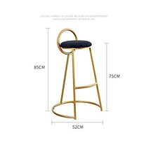 ZEH Dining Room SED Sedia, braccioli for braccioli, Seggiolone, Sgabello Nordic Bar Sgabello Pub Bistro Cafe Cafe Cucina Creativa Soggiorno da Interno Semplice Struttura in Metallo con FACAI