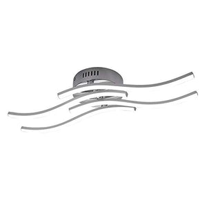 Osairous Plafoniera LED, Lampada da soffitto in metallo, 24W 6000K Lampada moderna a forma di onda per Casa Soggiorno Bagno Cucina Camera da letto 220V (Luce bianca fredda)