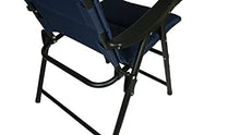 Hyfive - Sedia pieghevole da pranzo per esterni, giardino, campeggio, con imbottitura di lusso, colore: blu navy