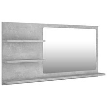vidaXL Specchio da Bagno Grigio Cemento 90x10,5x45 cm in Truciolato