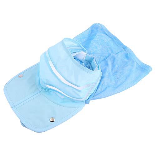 PRETYZOOM Cappello di Protezione UV Cappello di Protezione Parasole Ripiegabile con Velo Staccabile Berretto Estivo Antipolvere per Blu Pesca All'aperto