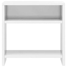 Autoshoppingcenter Comodini Mensola Scaffali Bianco/Nero Lucido in MDF Camera da Letto Libri Riviste 40 x 30 x 40 cm [EU Stock]