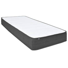 Tidyard Letto a Molle Grigio Scuro in Tessuto 120x200 cm,Facile da Montare/con Materasso a Molle e Rete a Doghe Incluso