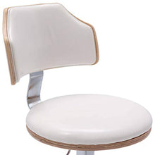 vidaXL 2X Sgabelli da Bar Trespoli Mobili Scranni Pub Sedute Seggiole Sedie Alte Arredo Poltrone Arredamento Bianchi in Legno Curvato e Similpelle