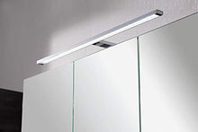Fackelmann - Set di mobili da bagno Vadea, 3 pezzi, 90 cm, colore: Antracite e Bianco con mobiletto per lavabo, lavabo in ghisa e armadietto a LED, colore: Antracite