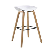 LWW Sedie Sgabelli Bar Cucina Sedia Legno/Pranzo Sgabelli Moderni Metallo Sgabello Alto Seduta Altezza 65 / 75Cm,bianca,75 cm
