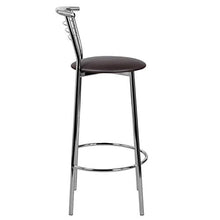 Generico 2 Sgabelli Bar Metallo Inox con Schienale di Alta qualità Colore Marrone Cioccolato Amulet per Cucina Camera da Pranzo Bar
