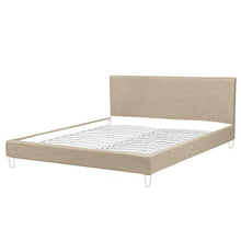 Beliani Fodera per Letto in Tessuto Beige Poliestere Lavabile 180 x 200 cm FITOU