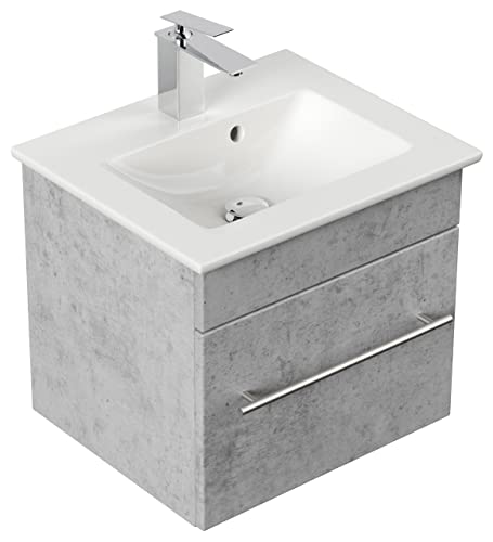 Mobile bagno con lavabo Villeroy & Boch Venticello 50cm grigio cemento