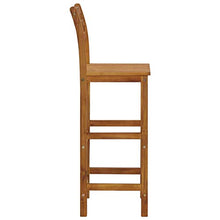 Tidyard Set 4 pz Sedie da Bar Alte in Legno Massello Acacia con Schienale,Sedie da Cucina Alte con Schienale in Legno Massello,Sedie Alte,Sbagelli da Bar Alti in Legno Massello 42x36x110 cm