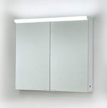 4E Specchio di Design con Corpo in Alluminio, Strisce acriliche Che trasformano la Luce sulle Porte a Specchio, Specchio da Bagno (80 x 70 x 13,5 cm (Larghezza x Altezza x profondità)