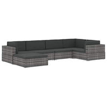 vidaXL Poltrona Modulare ad Angolo 1 pz con Cuscini Foderati Lavabili Leggera Elegante Arredi da Esterno Divano Polyrattan Nero Telaio in Acciaio