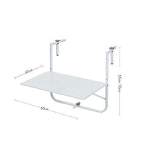 Balcone Appeso Tavolo in metallo in metallo in ferro battuto tavola pieghevole appeso semplice mini parete hanging scrivania scrivania tavolo da pranzo (nero) (taglia: per ringhiere 4-11,5 cm di largh