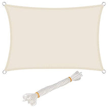 WOLTU GZS1189cm04 Tenda a Vela Parasole Rettangolare Telo da Sole in PES Protezione Solare Anti UV Giardino Esterni Crema 3x4m