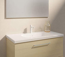 Randalsa Mobili VARMA 60 cm | Jackson Ash Finish | Manici Bianchi | Mobile 60 x 64 x 46 cm con 2 cassetti + lavabo in Ceramica