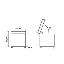 Sgabello Resistente per Soggiorno Modern Leather Square Cube Storage for la camera da letto soggiorno scarpe panchina vanity sgabelli con organizer e la funzione di archiviazione portatile sgabelli qu