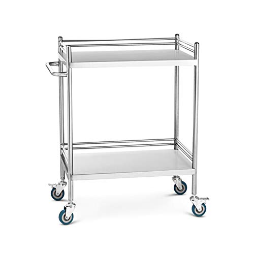 Quattro Ruote portatile strumento di archiviazione Carrello Carrello a ripiani, cucina rack mobile in acciaio inox conveniente grande capacità di stoccaggio soggiorno bagno camera da letto, 4 dimensio