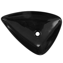 vidaXL Lavandino Triangolare in Ceramica Nera Sanitari Bagno Lavabo Lavello