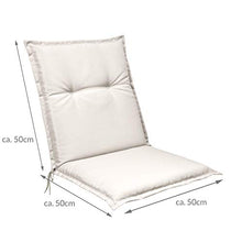 Beautissu Cuscino sedia da giardino Base NL - cuscino per sedie sdraio e poltrone da giardino - cuscino seduta da esterni ed interni - cuscino imbottito comodo e resistente - 100x50x6cm Beige chiaro
