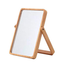 WGGTX Specchio da Parete Trucco Trucco Specchio Specchio da Toilette Specchio Rettangolare Travestirsi Frame Specchio in Legno Specchio Desktop Mirror