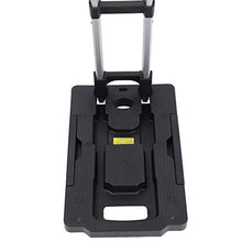 YOPOTIKA Carrello pieghevole in alluminio con ruote da 2 pollici, colore: nero
