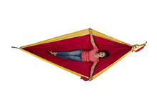 Ticket to the Moon - Amaca originale Ticket to the Moon + borsa Express + gancio a S 320 x 200 cm, amaca per due, Burgundy/Dark Yellow