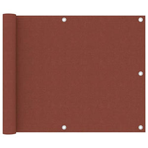 vidaXL Paravento da Balcone Terracotta 75x500 cm Tessuto Oxford