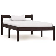 SKM Giroletto con 2 Cassetti Marrone Scuro Legno di Pino 100x200 cm (24.01kg)