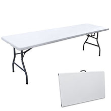 Tavolo 244x76cm resina metallo richiudibile a valigia pieghevole picnic EG45064