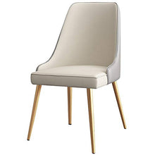 LJFYXZ Sedie da Pranzo Sedia da toeletta Sedile in Pelle PU Ufficio a casa Poltrona Soggiorno Cucina con Gambe in Metallo 52x45x88 cm (Color : Beige)