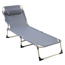 YQZ Salotto da Campeggio Pieghevole per Esterni, reclinabile per Patio Leggero Pieghevole Regolabile con Cuscino Rimovibile, per Giardino sulla Spiaggia all'aperto, 76 x 24,8 x 11,8 Pollici