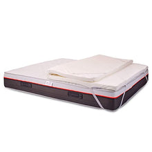 Topper Correttore 160x190cm standard in Memory Foam Alto 6 cm per Materasso Matrimoniale con Rivestimento Silvercare sfoderabile, antibatterico, Ipoallergenico, Lavabile