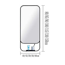 Bathroom mirror JWZQ Specchio a Parete per Bagno,Specchio Cosmetico,Specchio a Parete Rettangolare in Vetro per Parete per Arredamento Bagno