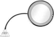 Specchio Specchi da Trucco Luci vanità, Pieghevole a 360 Gradi 10x Rotante con Forte aspirazione per Bagno