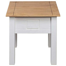 FAMIROSA Comodino Bianco 50,5x50,5x52,5cm in Pino Massello Panama Range