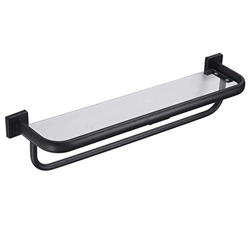 NHLBD Mensola da Bagno, mensola portaoggetti - Montato mensola di Vetro di stoccaggio Rack for Cucina con partizione portasciugamani da Bagno (Dimensioni: 60 * 14cm) (Size : 40 * 14cm)