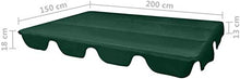 lyrlody- Tetto di Ricambio per Dondolo Verde Universale, tettuccio per Dondolo per Ricambio Tettuccio Parasole, in Poliestere con Rivestimento Impermeabile, 200 x 150 cm