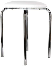 WENKO Sgabello da bagno Livorno - sedile soft, Plastica, 32 x 42.5 x 32 cm, Bianco