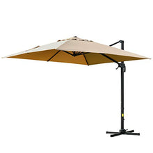 giordano shop Ombrellone da Giardino Decentrato 3x3m in Alluminio e Poliestre Khaki