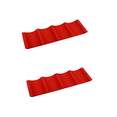 Byqny Scaffale Portabottiglie Impilabile,Silicone Portabottiglie Universale Frigorifero,Base Bottiglie Scaffale di Stoccaggio Vassoio Contenitore Supporto Facile per la Cucina Rouge 2 29.7x10x2.3cm