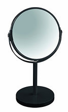Spirella - Specchio rotondo girevole per trucco e rasatura, in metallo, 17 x 17 x 27 cm