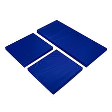 Set di 3 cuscini di ricambio per sedie in rattan da giardino, sedie, divani, patio, colore blu navy