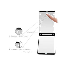 Specchio per il Trucco Portatile a LED Illuminato Pieghevole Rotondo Rotondo di ingrandimento d'Ingrandimento Anello di Bellezza Anello di Bellezza Photo Fill Light Piccolo Trucco specchi