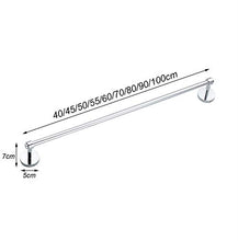MRDAER Barra portasciugamani Singola da Parete, 40 cm-100 cm Asta portasciugamani con Finitura Spazzolata in Acciaio Inossidabile SUS 304 per Bagno o Cucina (Dimensioni: 55 cm)